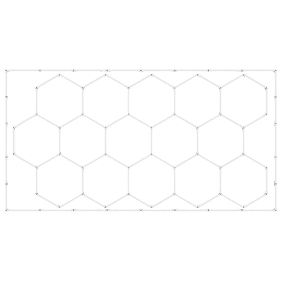 Hexagon Garage Lights 66300LM 6500K 15 Grid Honeycomb LED Shop Ceiling Flush Mount Ceiling Light for Garage Workshop Shop