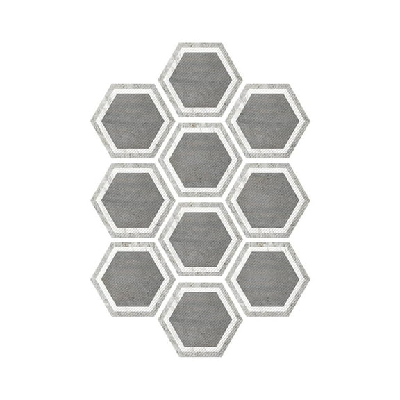 Tile Stickers Hexagon Non-Slip Vinyl Floor Stickers - Pvc Material, Peel And Stick Application, Ideal for Living Room, Kitchen, And Bathroom Decor, Easy to Apply And Remove Harlik
