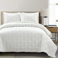 thumbnail image 1 of Hexagon Honeycomb Textured Cotton Quilt 3 Piece Set, 1 of 11