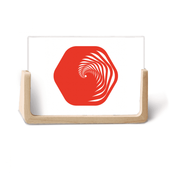 Hexagon Infinite Circular Line Photo Wooden Photo Frame Tabletop Display