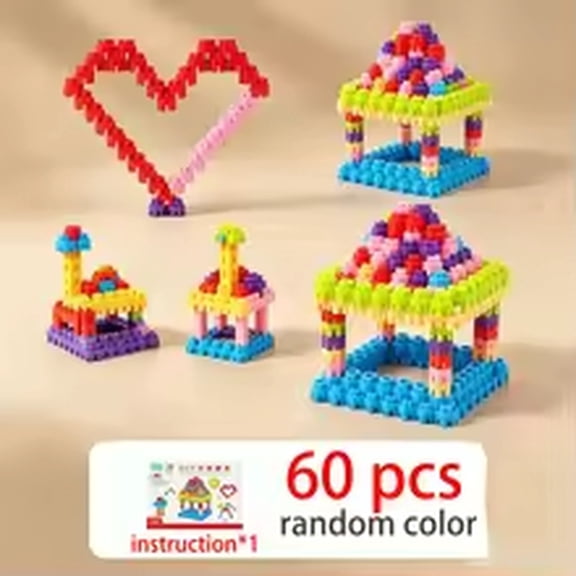 Hexagon Interlocking Building Blocks, Durable Plastic STEM Educational Puzzle Toy, DIY Creative Construction Play for Boys Girls Ages 14+