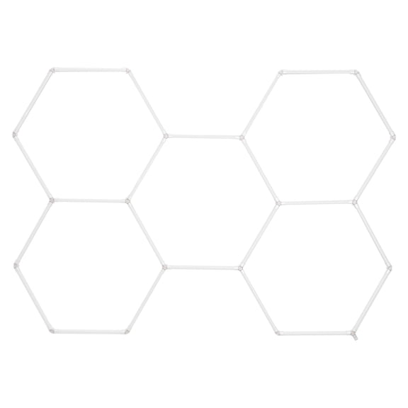 Hexagon LED Shop Lights 26400LM 6500K Cool White 5-Grid Honeycomb Garage Ceiling Lighting Bright LED Lights for Basement Workshop Gym DIY Car Detailing