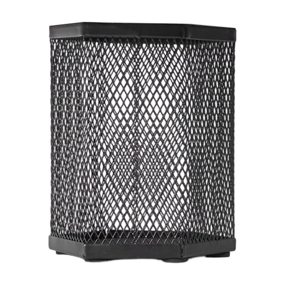 Hexagon Metal Mesh Pen Holder, Modern Industrial Desk Organizer for Stationery and Makeup Brushes, Sleek Open Design Office and Home Decor, Contemporary Workspace Gift