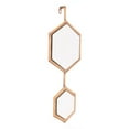 thumbnail image 1 of HomeRoots Decor 9.1-inch X 1.6-inch X 22.8-inch Gold Hexagon Mirror, 1 of 1