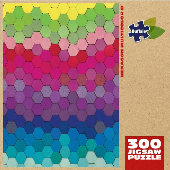 Hexagon Multicolor B 300 Pieces Jigsaw Puzzle, Buffalo Games