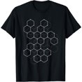 thumbnail image 1 of Hexagon Pattern Mathematics Science Graphic Design Light T-Shirt Black Large, 1 of 4