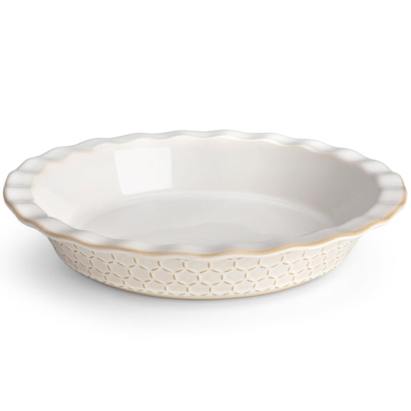 Hexagon Pie & Tart Pan Set of 1 9 Inch Stoneware Baking Dish