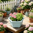 thumbnail image 1 of Hexagon Planter Pot Thickened Modern Plastic Flower Container with Drainage Hole for Indoor Outdoor Balcony Garden Home, 1 of 6