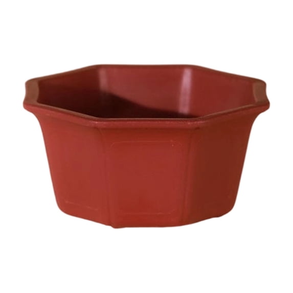 Hexagon Planter Pot, Thickened Plastic Flower Container with Drainage for Succulents Herbs Balcony Garden, Green