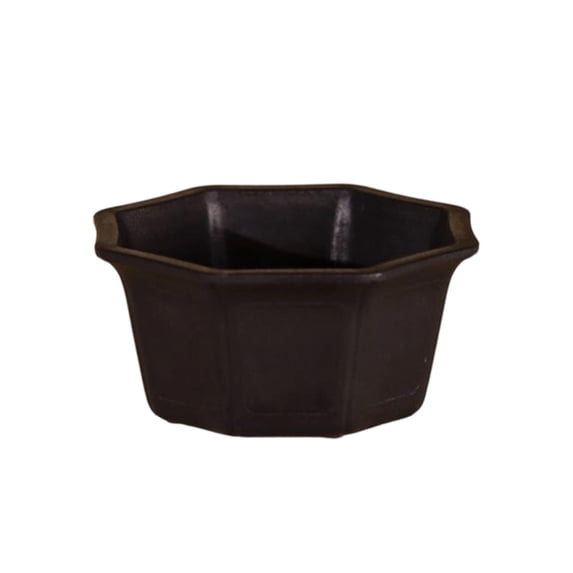 Hexagon Planter Pot, Thickened Plastic Flower Container with Drainage for Succulents Herbs Balcony Garden, Orange