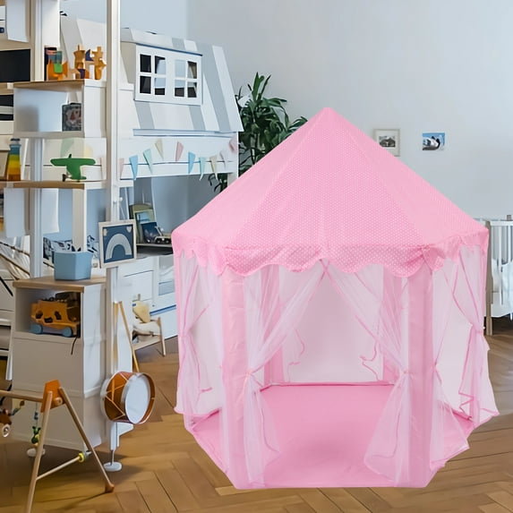 Hexagon Playhouse Castle Tent Children Princess Castle Tent Fairy Play Tents for Kids Indoor or Outdoor Games