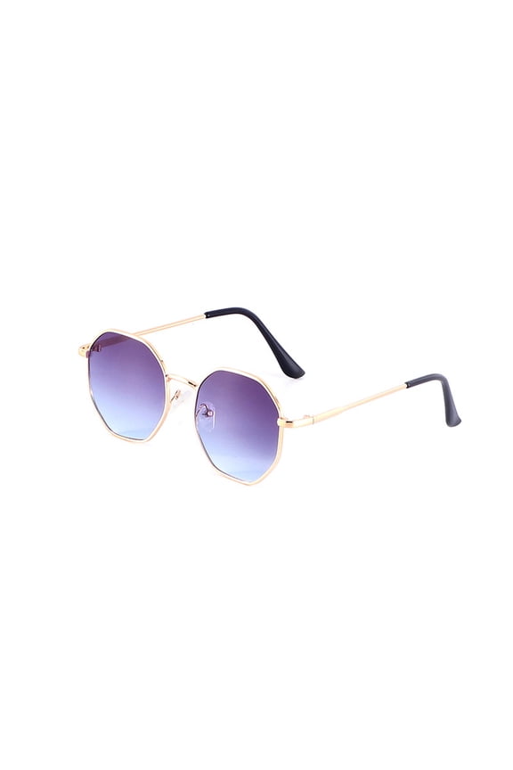 Hexagon Polarized Sunglasses for Women Men Vintage Octagon Metal Frame Sunglasses Retro Polygon Sun Glasses UV Protection Fashion Large Frame Shades for Driving Travel Outdoor