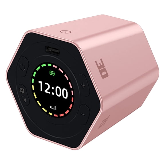Hexagon Productivity Timer with Flip to Set Design Strong Mute and Ring Switchable Alarms and Count Up Mode for Cooking Study and Office Use Pink