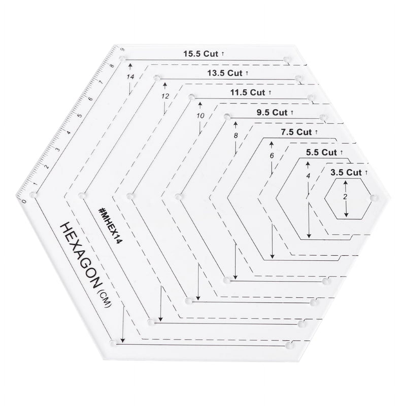Wovilon Gorgeous Hexagons Quilt Sewing Template (4 Pieces) Hexagon Quilting  Templates 4 Inch, 6 Inch, 8 Inch, 10 Inch, Quilting Templates For Diy  Quilting Sewing Crafts 
