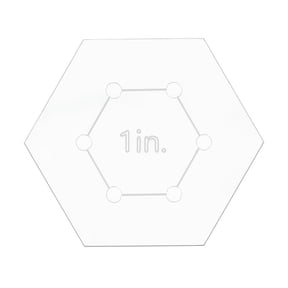 Hexagon Quilting Template Set, 1 Inch Acrylic Template for Quilting with Reserved Seam Margin, Clear Templates for DIY Sewing Crafts