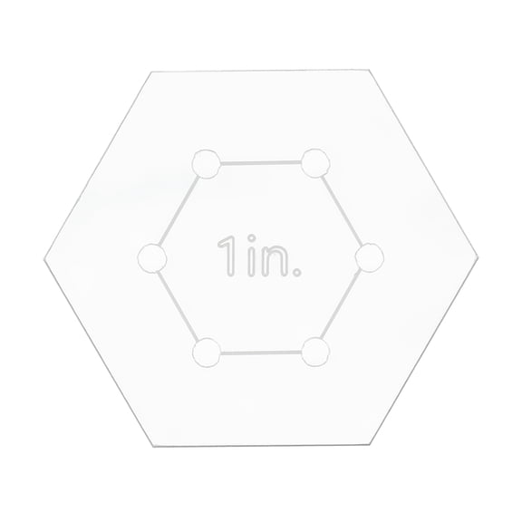 Hexagon Quilting Template Set, 1 Inch Acrylic Template for Quilting with Reserved Seam Margin, Clear Templates for DIY Sewing Crafts