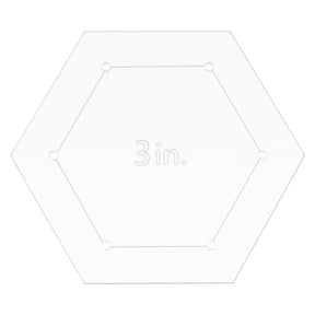 Hexagon Quilting Template Set, 3 Inch Acrylic Template for Quilting with Reserved Seam Margin, Clear Templates for DIY Sewing Crafts