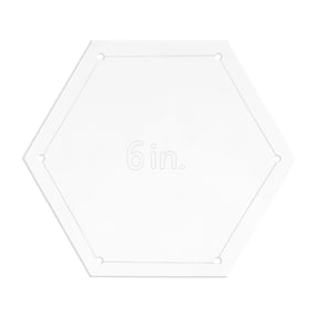 Hexagon Quilting Template Set, 6 Inch Acrylic Template for Quilting with Reserved Seam Margin, Clear Templates for DIY Sewing Crafts