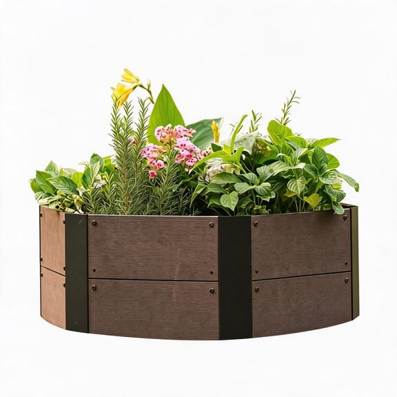 Hexagon Raised Garden Bed Planter, WPC Composite Modular Open Base Garden Box, Rot-Resistant.