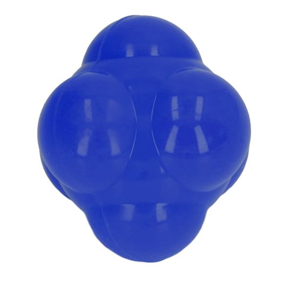 Hexagon Reaction Ball for Agility Speed Training and Hand Eye Coordination, High Bounce Rubber Fielding Exercise Trainer with Dual Unit 3.15 Inches / 8 cm, Durable Fitness Reflex Gear, Vibrant Blue