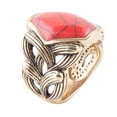 thumbnail image 1 of Hexagon Red Howlite Ring, 1 of 3