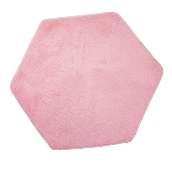 Hexagon Soft Mat for Princess Castle Playhouse, Room Area Rugs for children paly Tent Indoor and Outdoor Fun, Pink