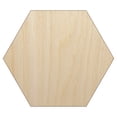 thumbnail image 1 of Hexagon Solid Wood Shape Unfinished Piece Cutout Craft DIY Projects - 6.25 Inch Size - 1/8 Inch Thick, 1 of 7