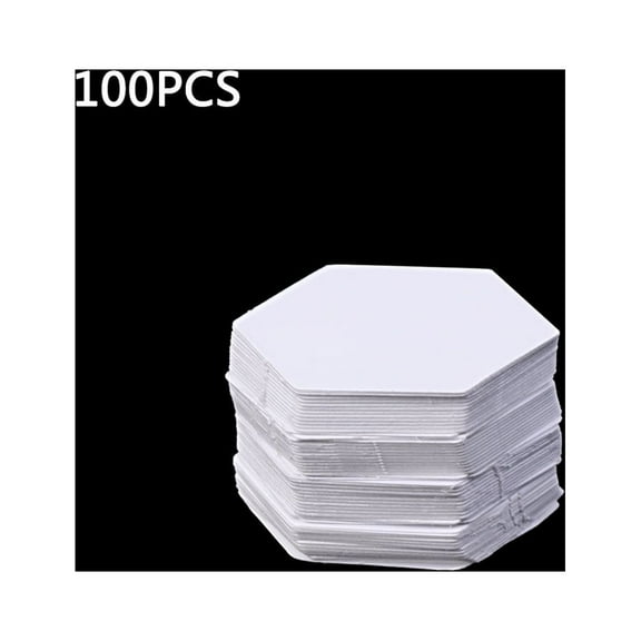 Hexagon Templates 100Pcs White Patchwork Paper Mold Set Accessory for Home Hand Make Quilting