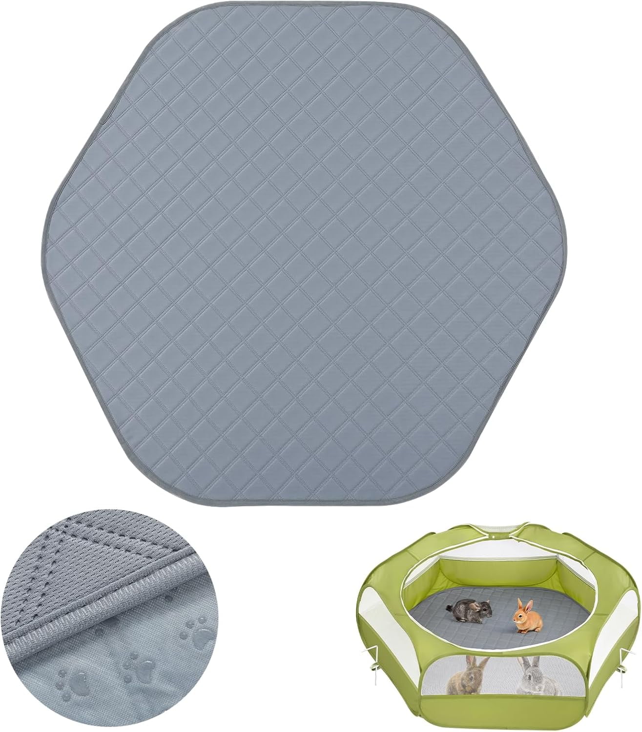 Picture of Hexagon Washable Liner for Small Animals, Portable Reusable Guinea Pig ...