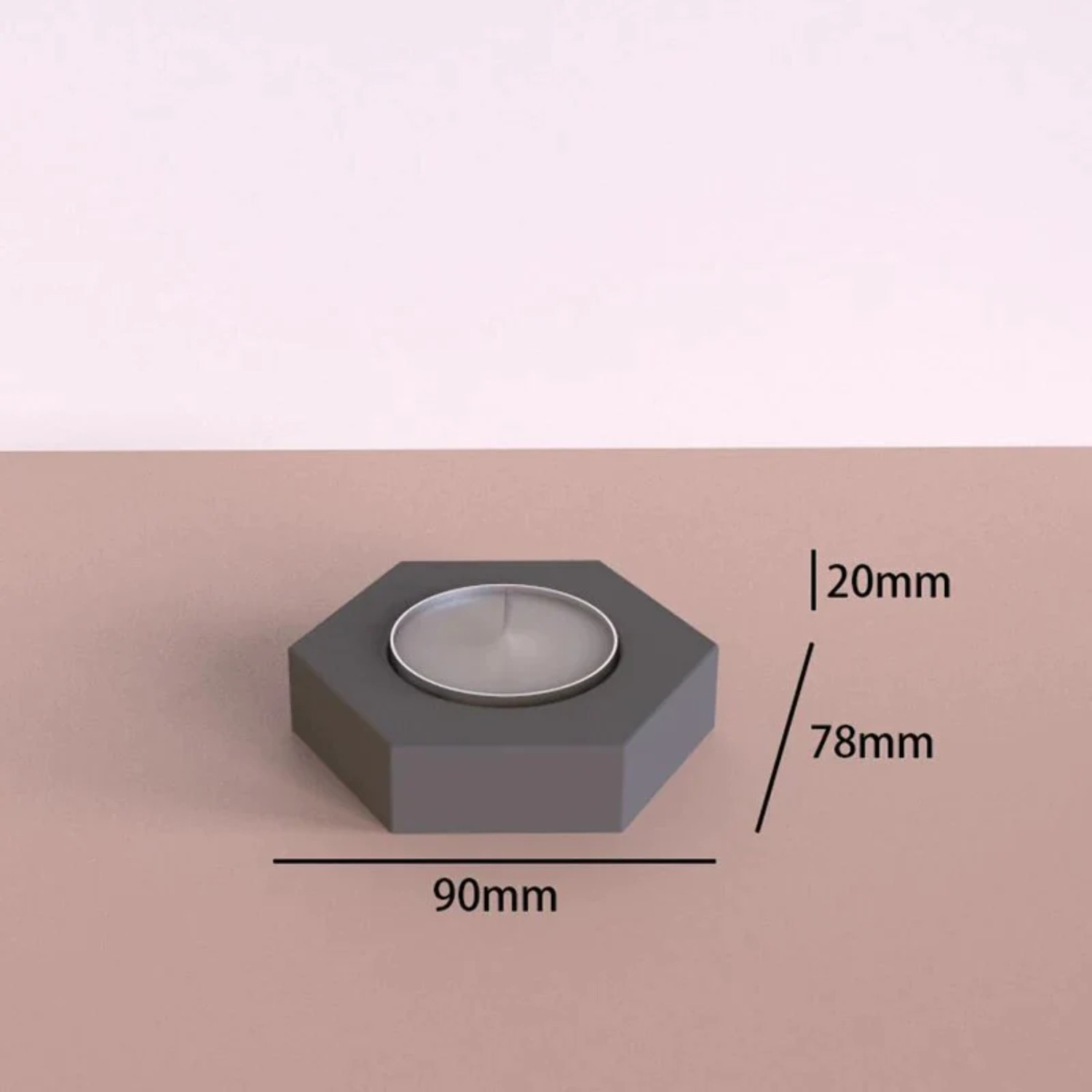 Hexagon cement candlestick silicone mold plaster candlestick decoration