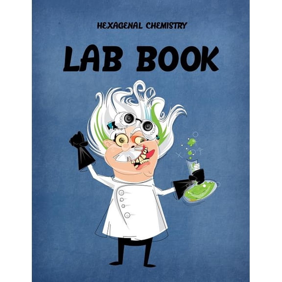 Hexagonal Chemistry Lab Book: 8.5 X 11 Chemistry School Graph Paper Science Teacher on Black (Paperback)