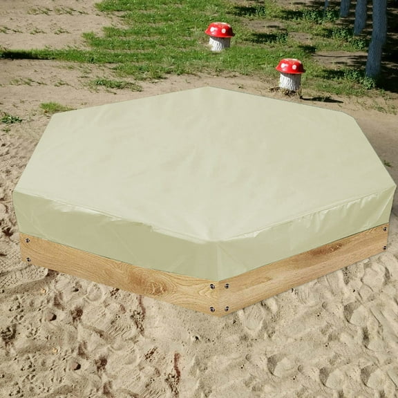 Hexagonal Children's Sandpit Cover with Sunshade - Multicolor, Waterproof - Garden Pool