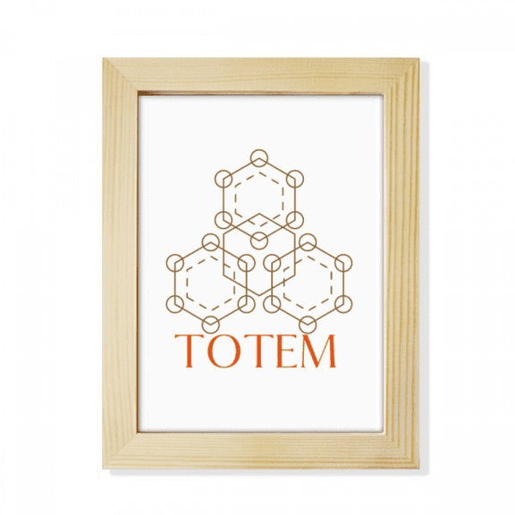 Hexagonal Composite Center Point Desktop Adorn Photo Frame Display Art Painting Wooden