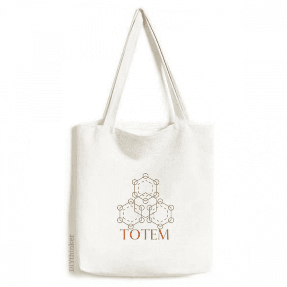 Hexagonal Composite Center Point Tote Canvas Bag Shopping Satchel Casual Handbag