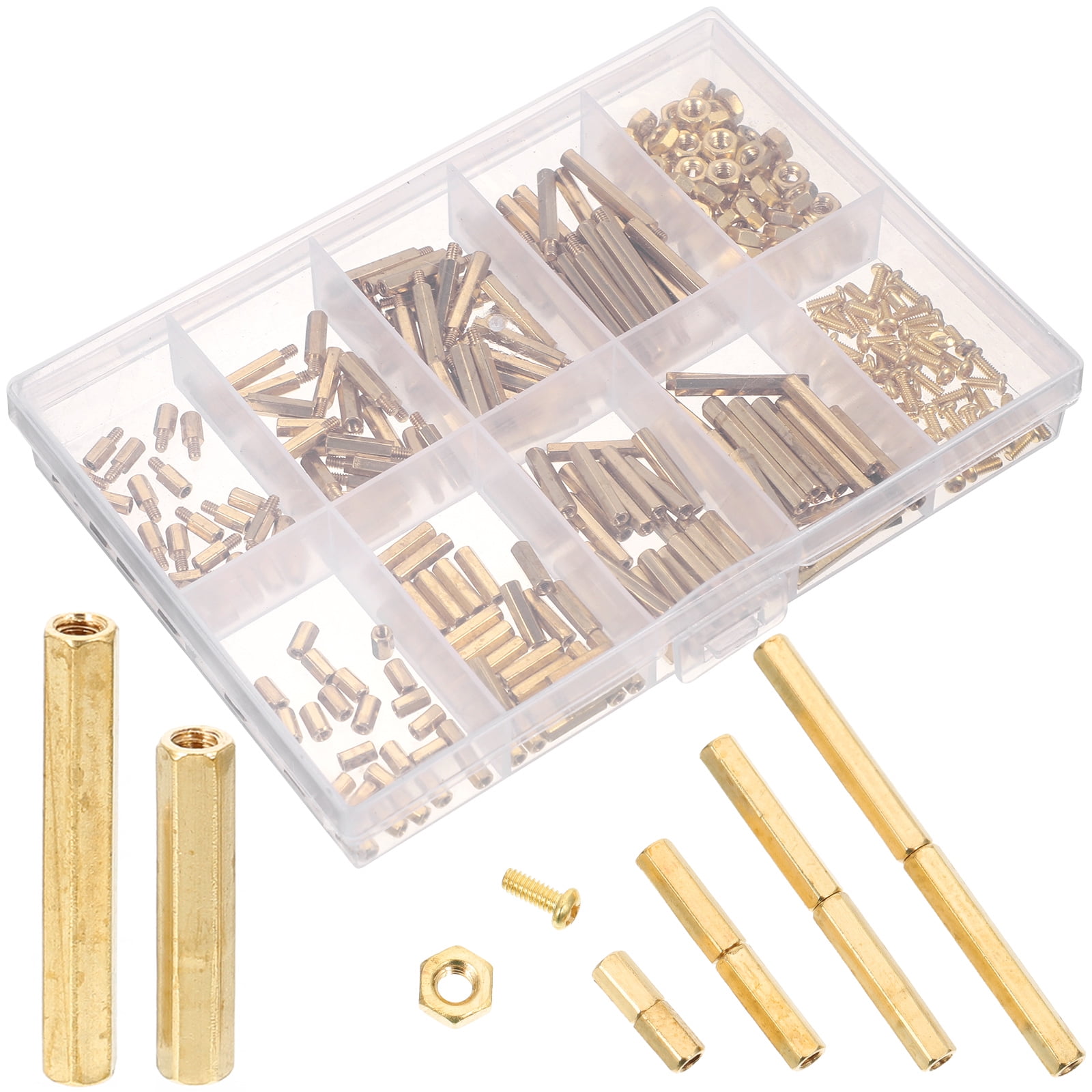 Hexagonal Copper Column Motherboard Standoffs and Screws Ladder