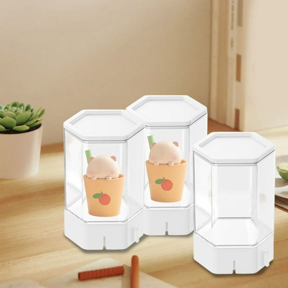 Hexagonal Creatives Multifunctional Storage Box, Cosmetic Pen Holders, Hand Toys Storage, Multi functional storage, Stackable Use, Space Saving, Transparent Cover, Stylish & Functional Decor