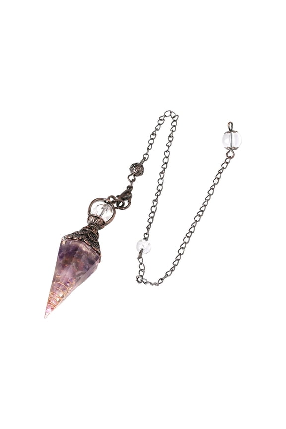 Hexagonal Crystal Pendulum Necklace for Dowsing Meditation Golden