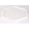 thumbnail image 1 of Hexagonal Decorative Serving Tray - White, Multipurpose Party & Buffet Dish, 1 of 1