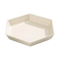 Hexagonal Fruit Tray, Large Plastic Serving Platter, Multi-Purpose Snack and Candy Dish for Living Room and Coffee Table ( Beige )