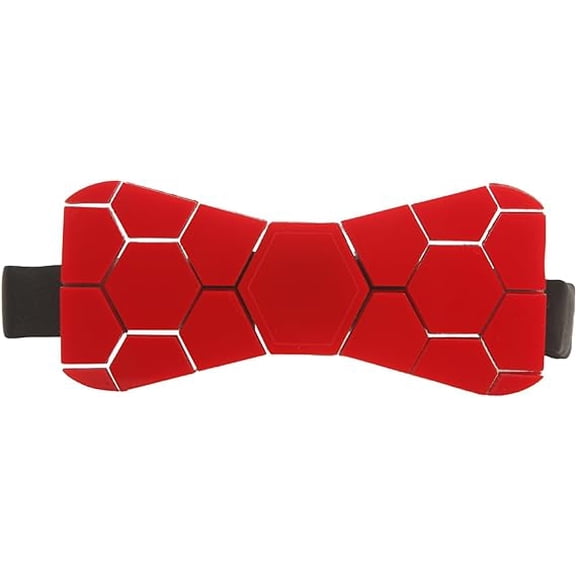 Hexagonal Glossy Red Tech Bow