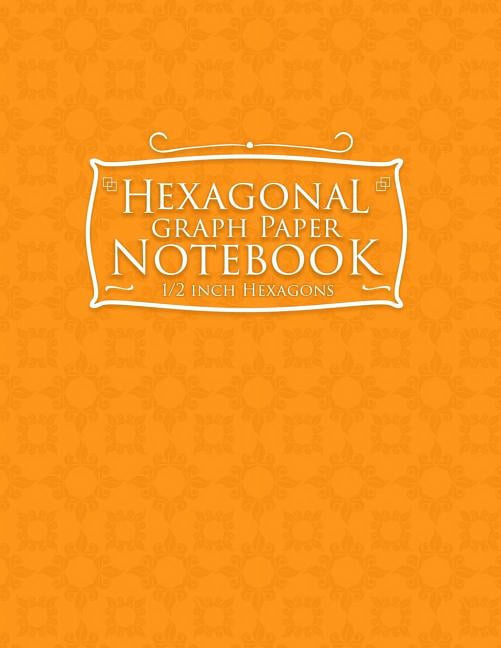 Hexagonal Graph Paper Notebook 1/2 Inch Hexagons Orange Cover
