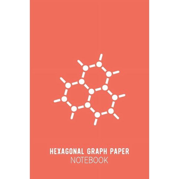 Hexagonal Graph Paper Notebook: Coral Organic Chemistry Notebook - Small Grids Hex Paper - Hexagonal Graph Paper Small - 6x9inch 100 pages (Paperback)