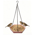 thumbnail image 1 of Hexagonal Hanging Hummingbird Feeder, Multiple Colors Available, 2 in 1 Outdoor Bird Water & Seed Feeding Tray for Garden Patio Backyard, 1 of 6