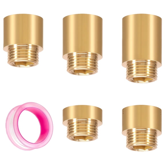 Hexagonal Head Extension Fitting Heavy Duty Brass Construction Adjustable Threaded Extension Connector for Wall Mounted Valves