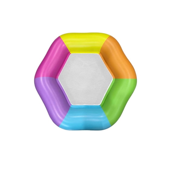 Hexagonal Inflatable Pool Float for Adults, Mesh Center Water Lounger with Wide PVC Air Chamber for Pool, Lake and Beach Leisure, Hot Pink