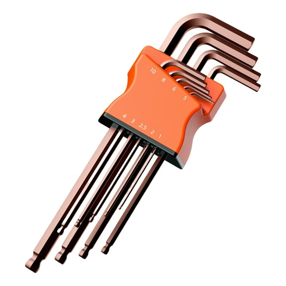 Hexagonal Key Wrench Kit High Strength Alloy Steel Antirust For Various Screw Size Assembly And Maintenance Home DIY Use