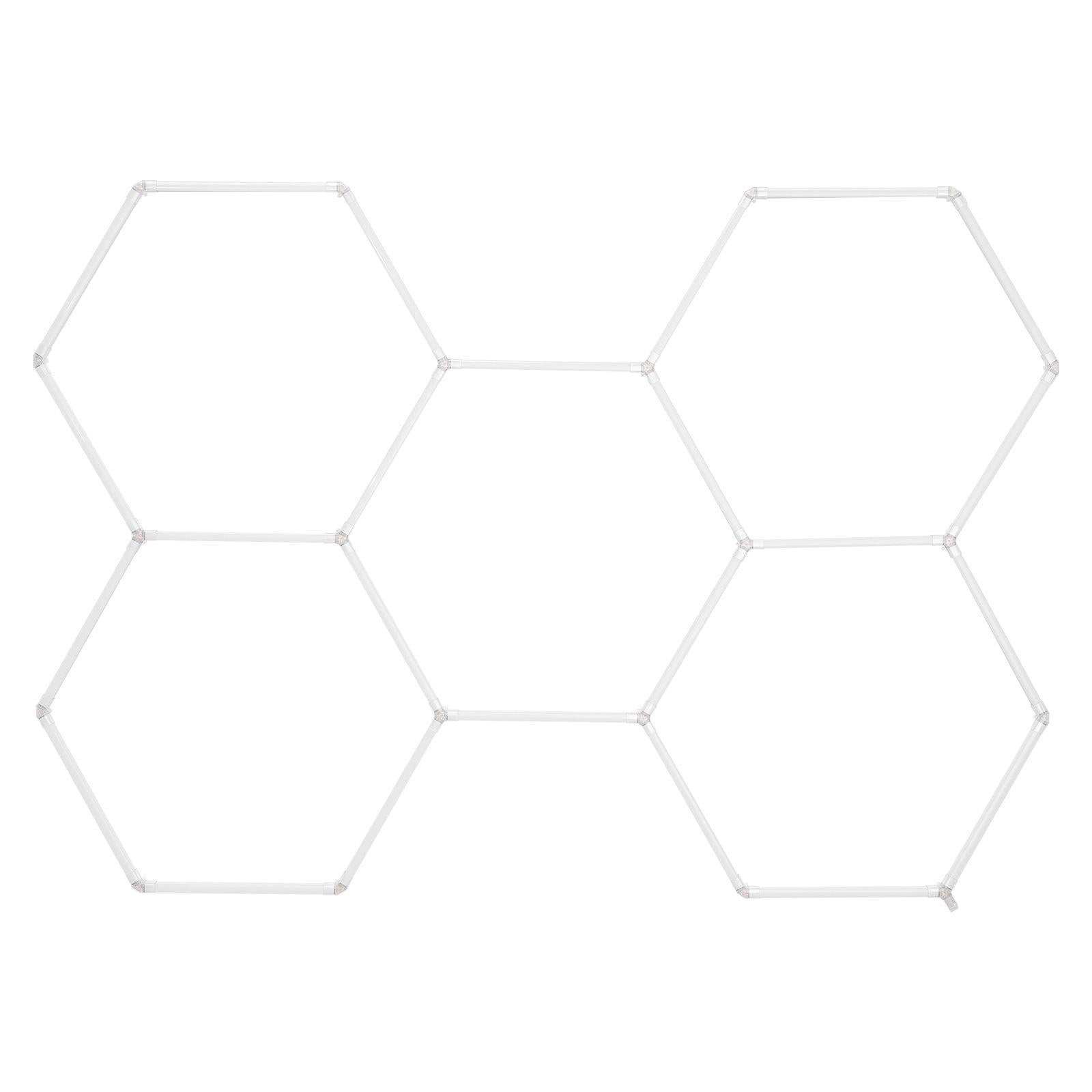 Hexagonal LED Garage Light 26400 Lumens 6500K Cool White DIY Workshop Lighting for Gyms Basements Studios