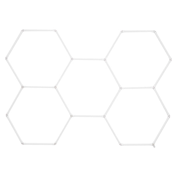 Hexagonal LED Garage Light 26400 Lumens 6500K Cool White DIY Workshop Lighting for Gyms Basements Studios