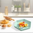 thumbnail image 1 of Hexagonal Large Fruit Tray Food Serving Platter with Easy-to-Clean, Durable Design, Perfect for Snacks, Fruits, and Entertaining Mint Green, 1 of 6