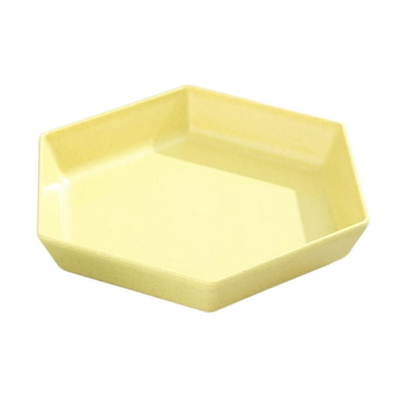 Hexagonal Large Fruit Tray Home Living Room Coffee Table Candy Tray Food Tray (Yellow)